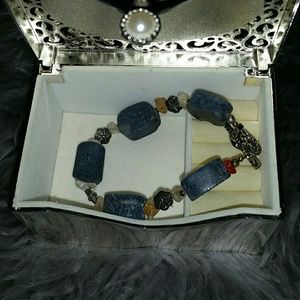 Blue stone bracelet.